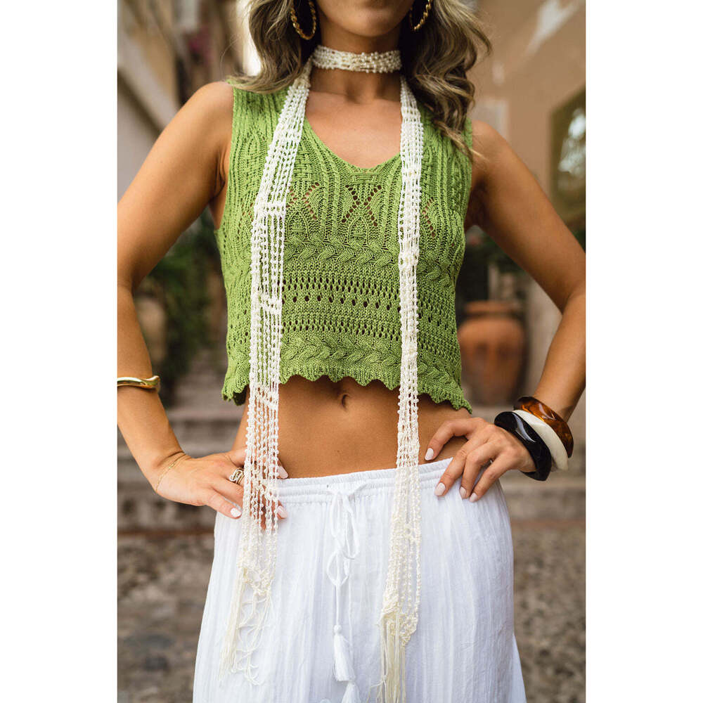 12th Tribe Gisela Moss Knit Tank Top Size XS